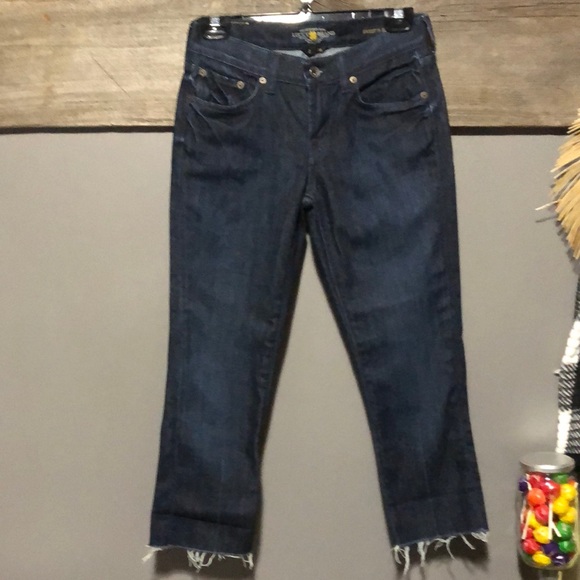 Y2K Lucky 🍀 Brand cropped capri jeans denim NWOT - Picture 1 of 14